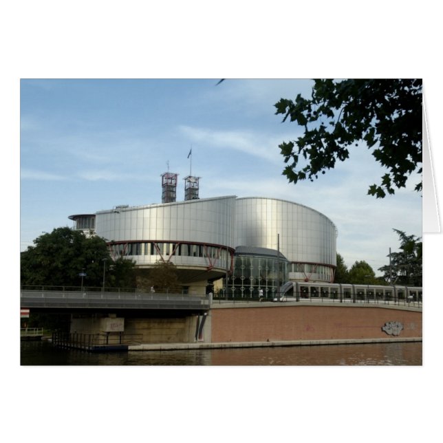 O tribunal de justiça europeu Estrasburgo cartão (Frente Horizontal)