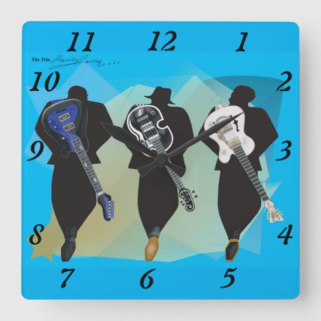 O Trio - Relógio de Parede de Acrílico (Frente)