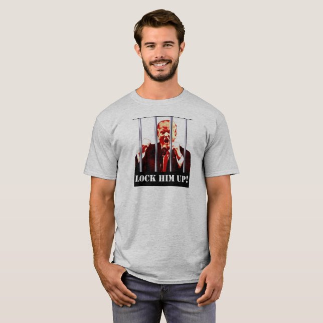 O trunfo trava-o acima - t-shirt cinzento (Frente Completa)