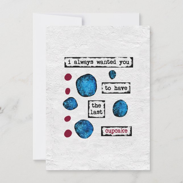 O Último Cartão de Saudação de Cupcake (Frente)