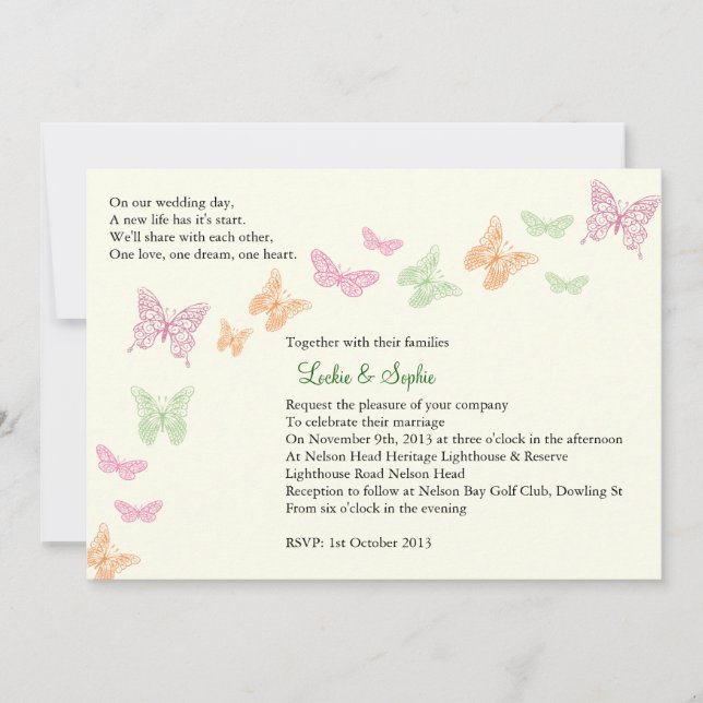 O último convite para casamento de Sophie (Frente)