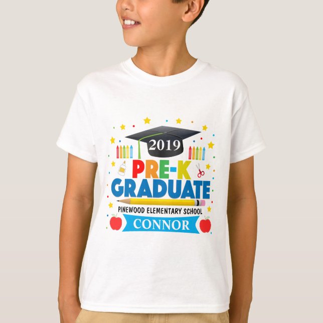 O último dia do menino do t-shirt graduado de (Frente)