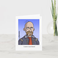 O Último Fio de Custer - Cartão de desenho animado