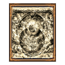 O Universo é um Poster de sépia-árvore