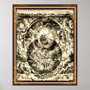 O Universo é um Poster de sépia-árvore