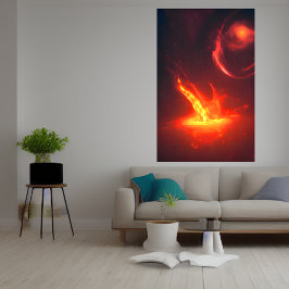 O universo está a arder | AI Art Poster