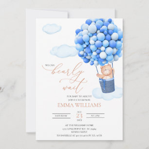 O Urso de Convite ao chá de fraldas Podemos Espera