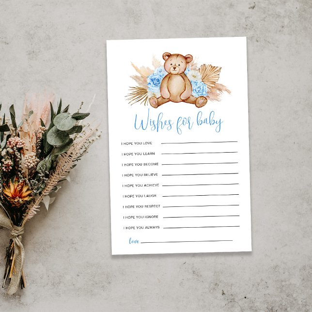 O Urso de Teddy Deseja Cartão De Bebê (Criador carregado)