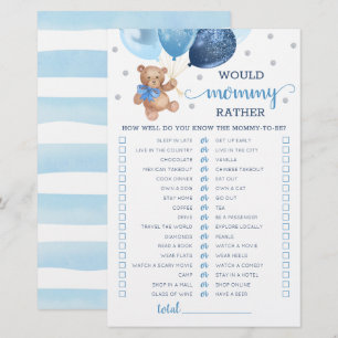 O Urso De Teddy Do Chá de fraldas De Jogo Da Mam