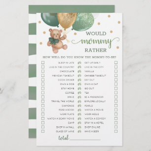 O Urso De Teddy Do Chá de fraldas De Jogo Da Mamãe