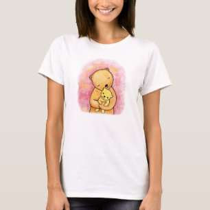 O urso e o bebê do Mama carregam o t-shirt bonito