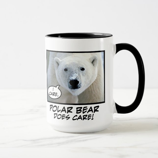 O urso polar importa-se! caneca (Direita)