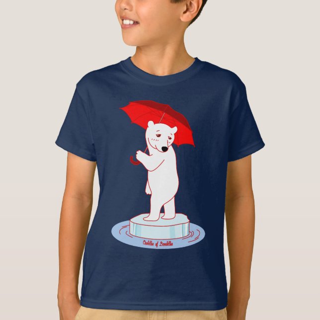 O urso polar precisa um t-shirt da arte do Doodle (Frente)