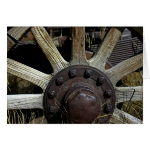 O vagão roda dentro Bodie CA - cartão