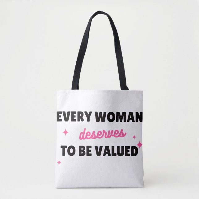 O Valor de uma Mulher – Bolsa Tote (Frente)