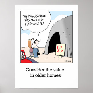 O valor no poster de casas mais antigas