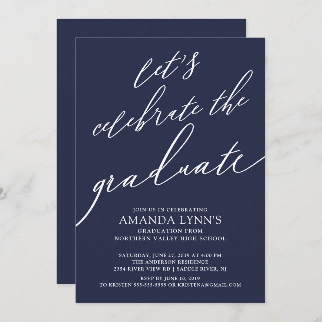 O vamos celebra o Convite para Graduação de Forman (Frente/Verso)