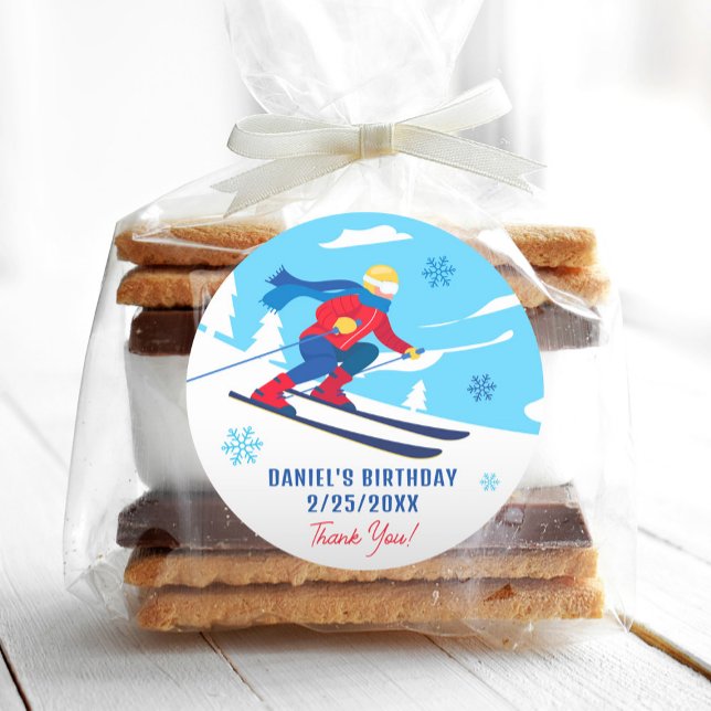 O Vamos de Aniversário do Esqui acerta os adesivos (Criador carregado)