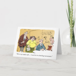 O Velho Homem e o Seu "Troféu" Cartão de aniversár