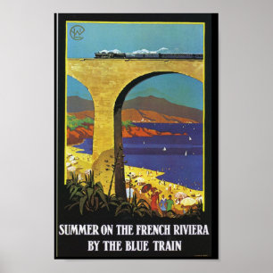 O verão do trem azul na Poster francesa da Rivier