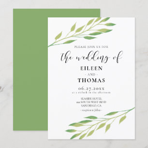 O verde d'água deixa convite para casamento