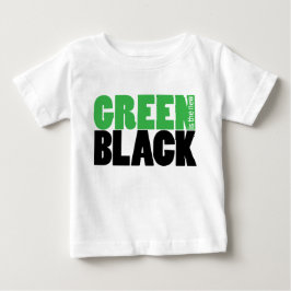 O verde é o t-shirt infantil bonito preto novo