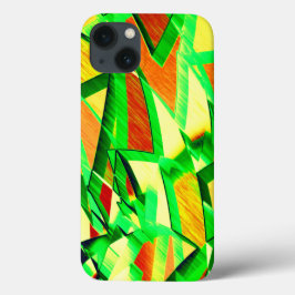 O verde listra sobre a imagem vermelha com garoa