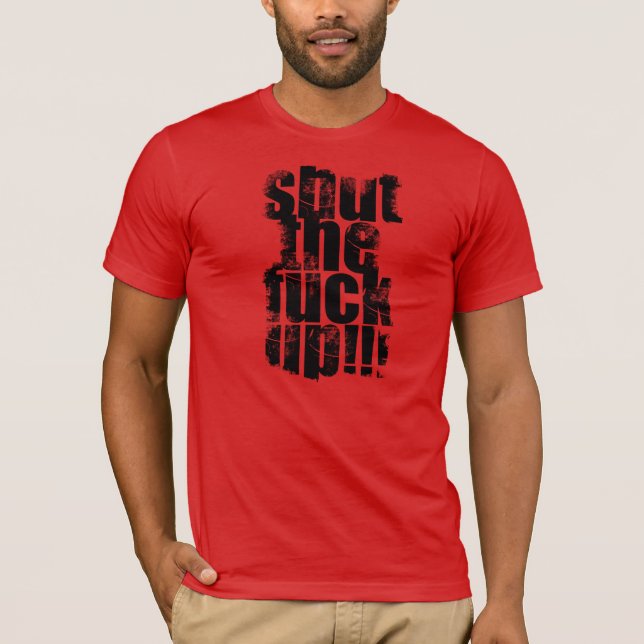 O vermelho fechou o F ** k acima do t-shirt (Frente)