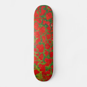 O vermelho floresce o skate