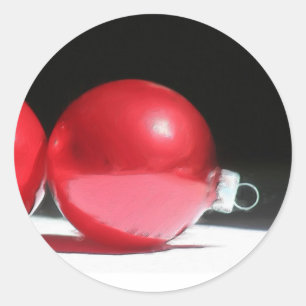 O vermelho Ornaments etiquetas