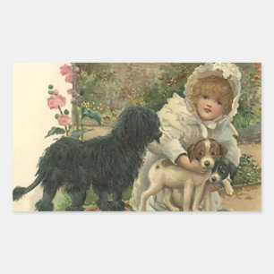 O Victorian do vintage da etiqueta salva filhotes