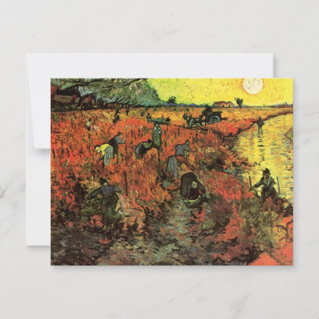 O Vinhedo Vermelho por Vincent van Gogh (Frente)