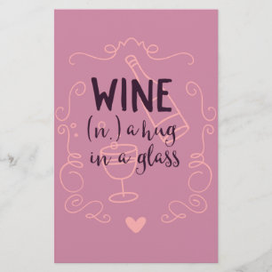 O vinho engraçado é um abraço em um vidro