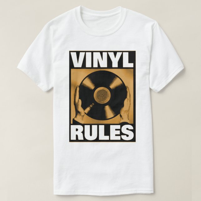 O VINIL ORDENA o t-shirt (Frente do Design)