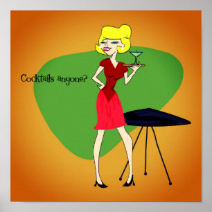 O vintage 1950 inspirou o poster do cocktail