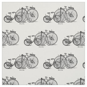O vintage Bicycles o tecido preto e branco