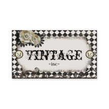 O vintage clássico inspirou cartões de visitas