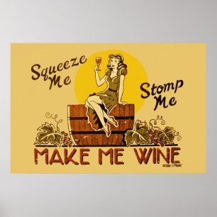 O vintage faz-me Wine poster reeditado