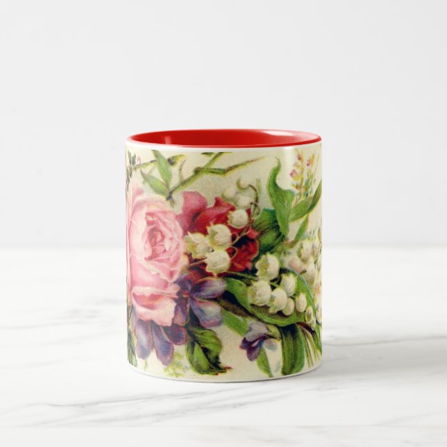 O vintage floresce caneca (Centro)
