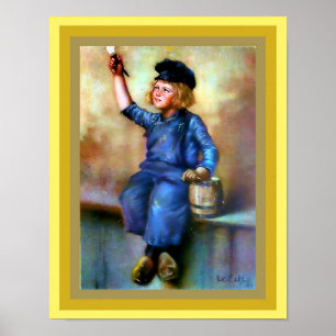 O vintage holandês 1908 do impressão do pintor d