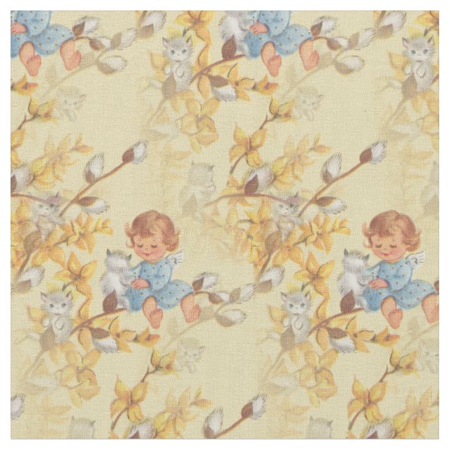 O vintage inspirou a menina com tecido dos (Detalhe)