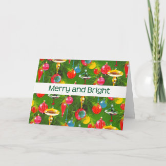 O vintage Ornaments o cartão do feriado