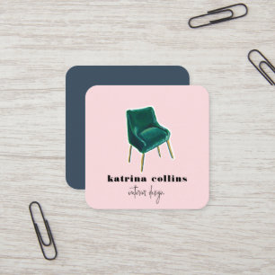 O vintage preside cartões do design de interiores