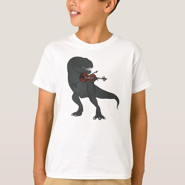 O violino de T-Rex caçoa a camisa (Frente)