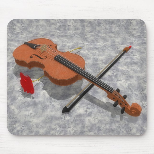 O violino & o rosa: Mousepad feito sob encomenda (Frente)
