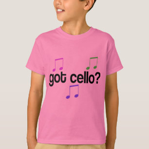 O violoncelo obtido caçoa o t-shirt