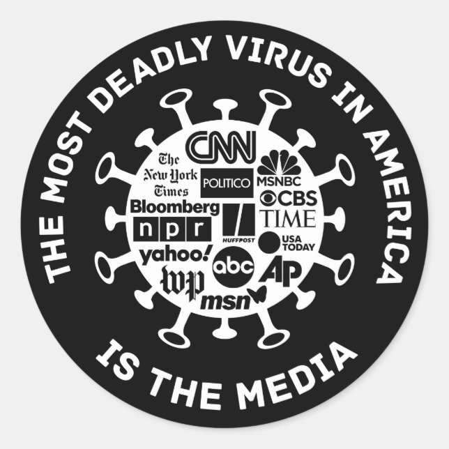 O Vírus Mais Mortal na América - Adesivos Divertid (Frente)