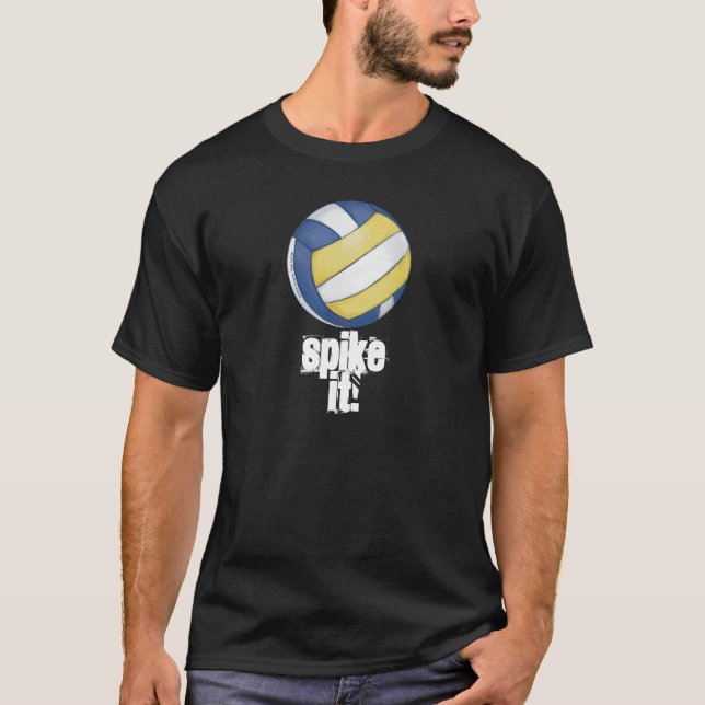 O Voleibol Deu Um Spike! T-Shirts escuras (Frente)