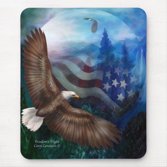 O vôo da liberdade - arte Mousepad de Eagle (Frente)