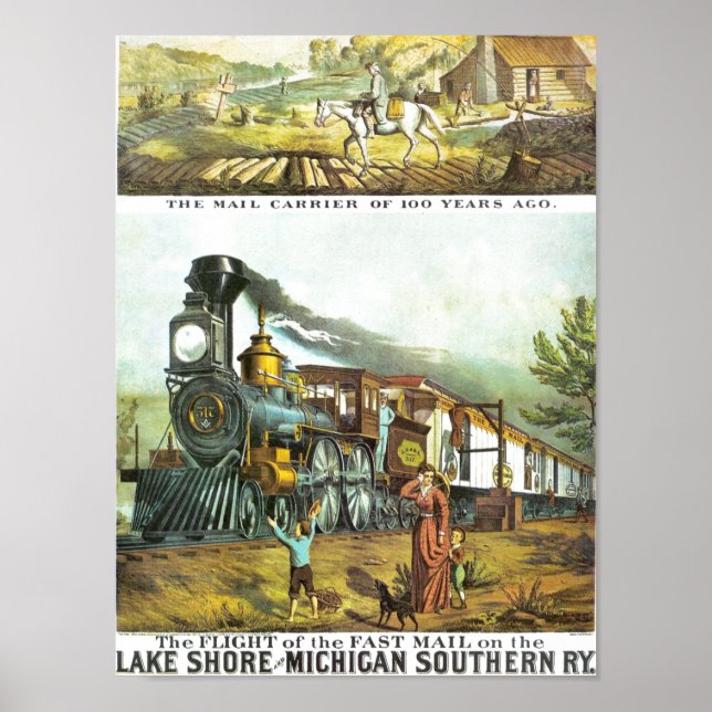 O Voo do Poster de Correio Rápido (Frente)